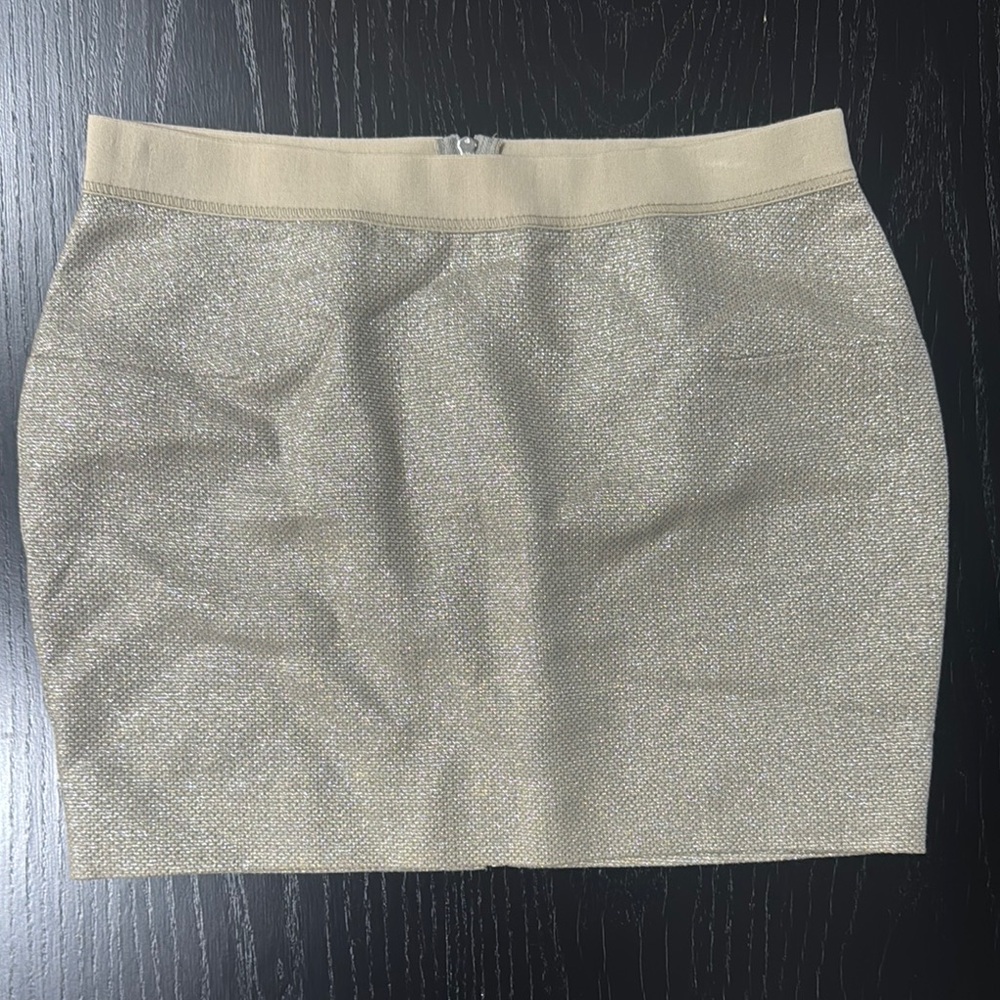 Victoria's Secret Cream Sequin Pencil Mini Skirt